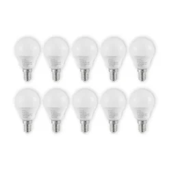 Lindby LED lamp E14 G45 4,5W 3.000K opaal set van 10