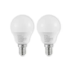 Lindby LED lamp E14 G45 4,5W 3.000K opaal set van 2