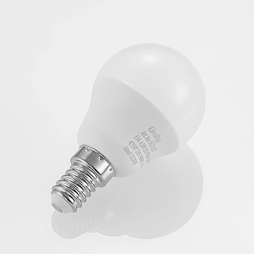 Lindby LED lamp E14 G45 4,5W 3.000K opaal set van 2