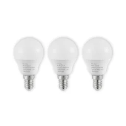 Lindby LED lamp E14 G45 4,5W 3.000K opaal set van 3