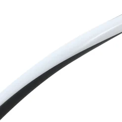 Lindby LED lamp op zonne-energie Sabriel, gebogen, zwart, aluminium, 3000K