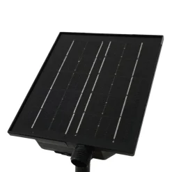 Lindby LED lamp op zonne-energie Sabriel, gebogen, zwart, aluminium, 3000K