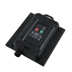 Lindby LED lamp op zonne-energie Sabriel, gebogen, zwart, aluminium, 3000K