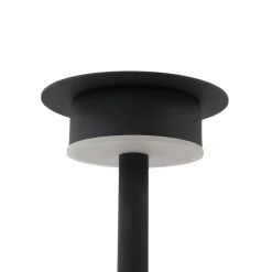 Lindby LED lamp op zonne-energie Lyris, zwart, aluminium, 3.000 K