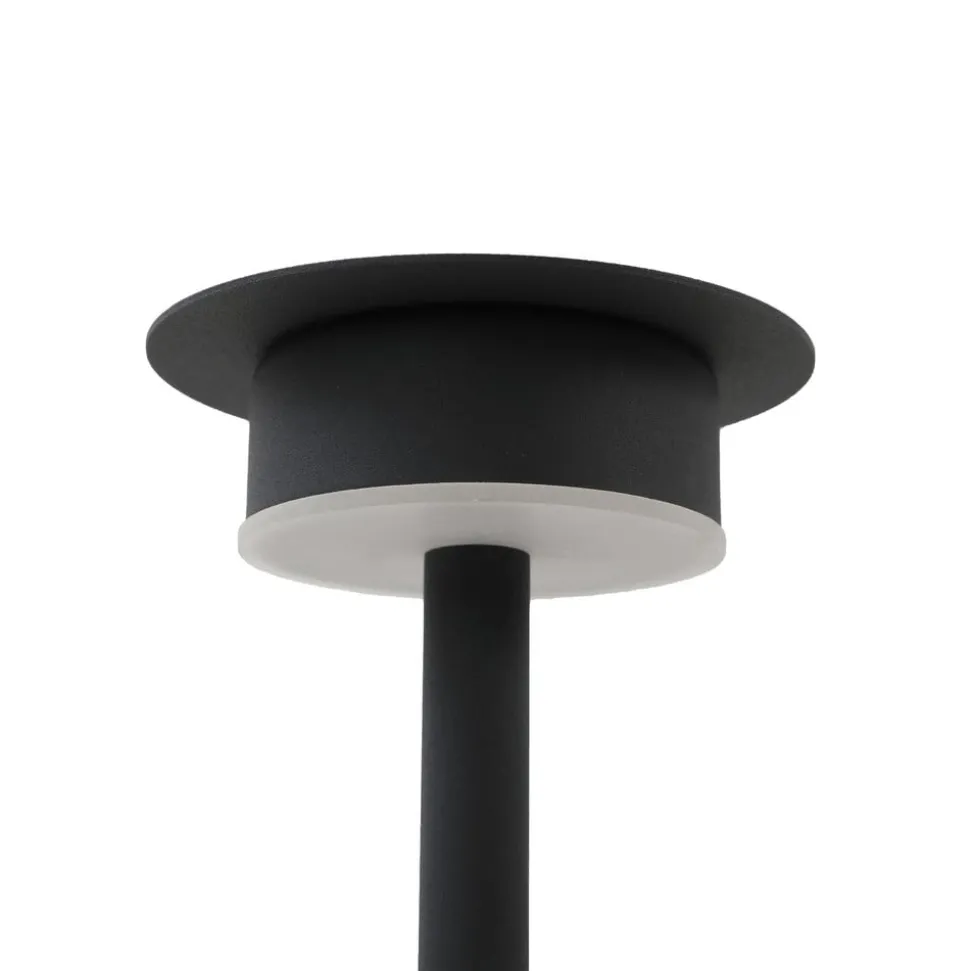 Lindby LED lamp op zonne-energie Lyris, zwart, aluminium, 3.000 K