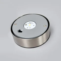 Lindby LED lamp op zonne-energie Aleeza, 61 cm, roestvrij staal, grondspies