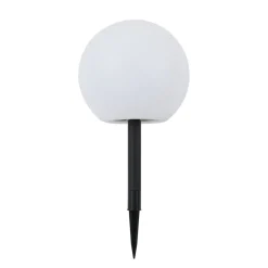 Lindby LED lamp op zonne-energie Amaria, rotan, licht, Ø 27 cm