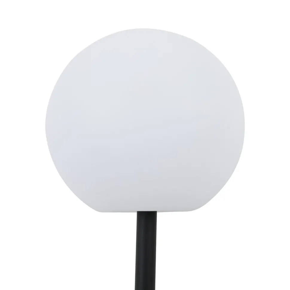 Lindby LED lamp op zonne-energie Lago, Ø 30 cm, bol, grondpin, wit