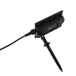 Lindby LED lamp op zonne-energie Balian, set van 3, zwart, aluminium, 3000K