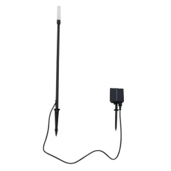 Lindby LED lamp op zonne-energie Balian, zwart, aluminium, 3.000 K