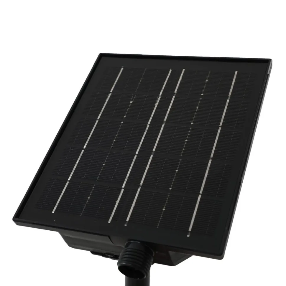 Lindby LED lamp op zonne-energie Brindley, set van 3, zwart, glas