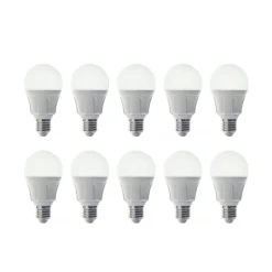 Lindby LED lamp, set van 10, E27, 8,5 W, mat, 3.000 K