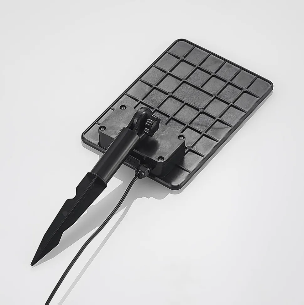 Lindby LED lampen op zonne-energie, set van 3, roestvrij staal