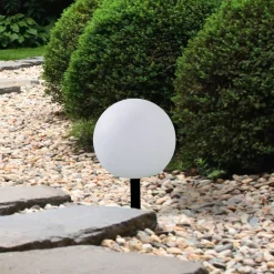 Lindby LED lampen op zonne-energie Lago, RGBW, set van 3, bollen,