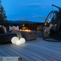 Lindby LED lampen op zonne-energie Lago, RGBW, set van 3, bollen,