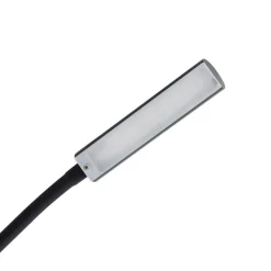 Lindby LED leeslamp Flexola, zwart, hoekig, stekker
