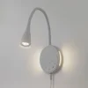 Lindby LED leeslamp Zayna, wit, kunststof, dimbaar