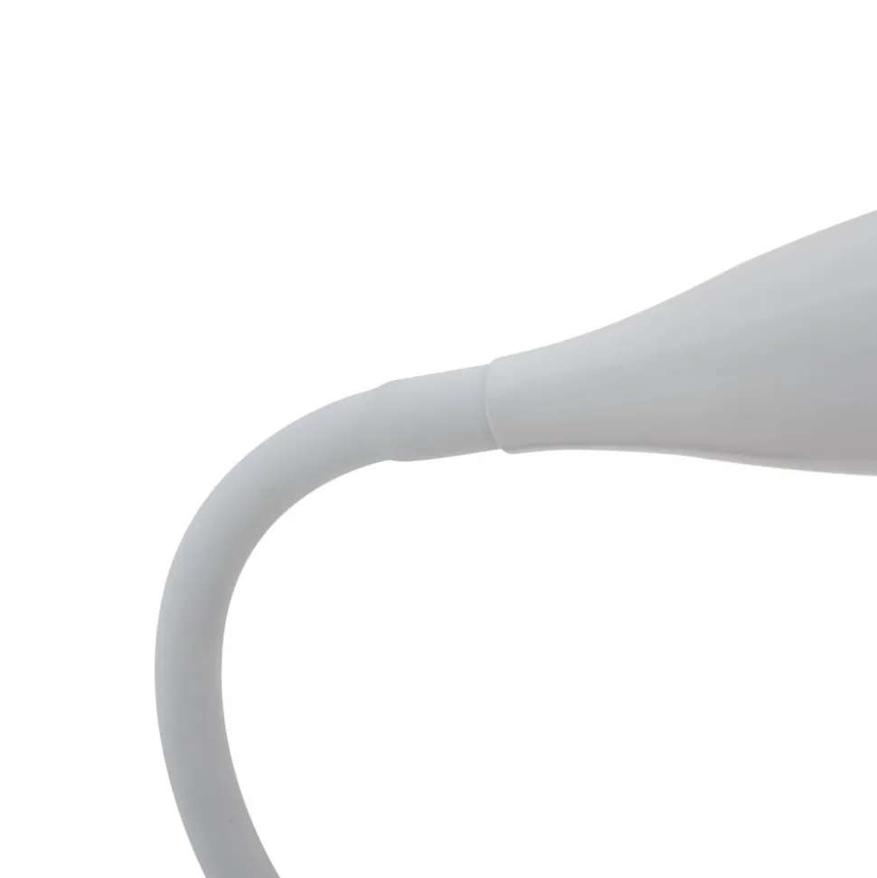 Lindby LED leeslamp Zayna, wit, kunststof, dimbaar