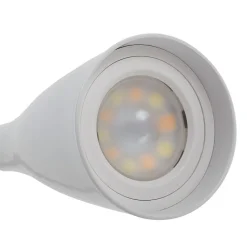 Lindby LED leeslamp Zayna, wit, kunststof, dimbaar