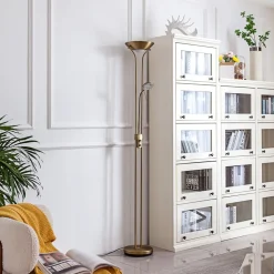 Lindby LED leeslampje Josefin, brons, leeslampje, dimbaar