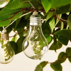 Lindby LED lichtketting Lampini, 200 cm, zwart, IP44