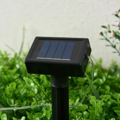 Lindby LED lichtketting Lampini, 200 cm, zwart, IP44