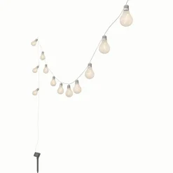 Lindby LED lichtketting Lampini, 200 cm, zwart, IP44