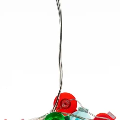 Lindby LED lichtketting Motje, ballen, rood, groen, 320 cm