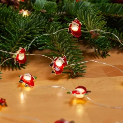 Lindby LED lichtketting Motje, Kerstman, 320 cm, IP20