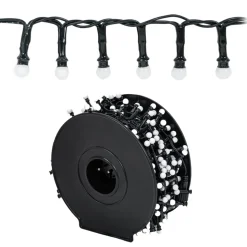 Lindby LED lichtketting Miyu, 1.800 K, timer, 15 m, IP44