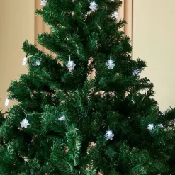 Lindby LED lichtketting Parrik, sneeuwvlokken, 620 cm, IP44