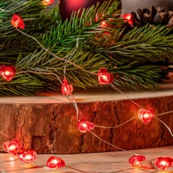 Lindby LED lichtketting Titciana, hart, Valentijnsdag, 320 cm