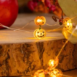 Lindby LED lichtketting Titciana, pompoen, Halloween, 320 cm