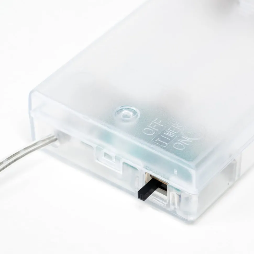 Lindby LED lichtketting Yven, 30 lampjes, 320 cm, timer