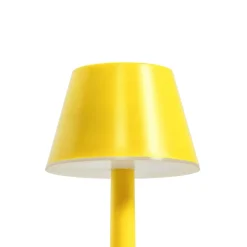 Lindby LED oplaadbaar licht Gaja, geel, USB, IP44, RGBW, dimbaar