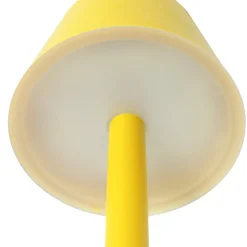 Lindby LED oplaadbaar licht Gaja, geel, USB, IP44, RGBW, dimbaar