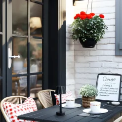 Lindby LED oplaadbaar licht Gaja, zwart, USB, IP44, RGBW, dimbaar.