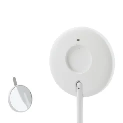 Lindby LED oplaadbare spiegel Renki, wit, kunststof, dimbaar