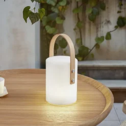 Lindby LED oplaadbare tafel buitenlamp Juria, wit, CCT, IP44