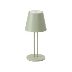 Lindby LED oplaadbare tafellamp Janea TWIN, groen, metaal