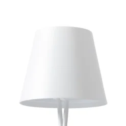 Lindby LED oplaadbare tafellamp Janea CROSS, wit, metaal