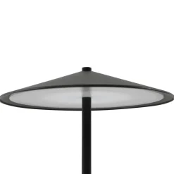 Lindby LED oplaadbare tafellamp Ayva, zwart, aluminium, IP44
