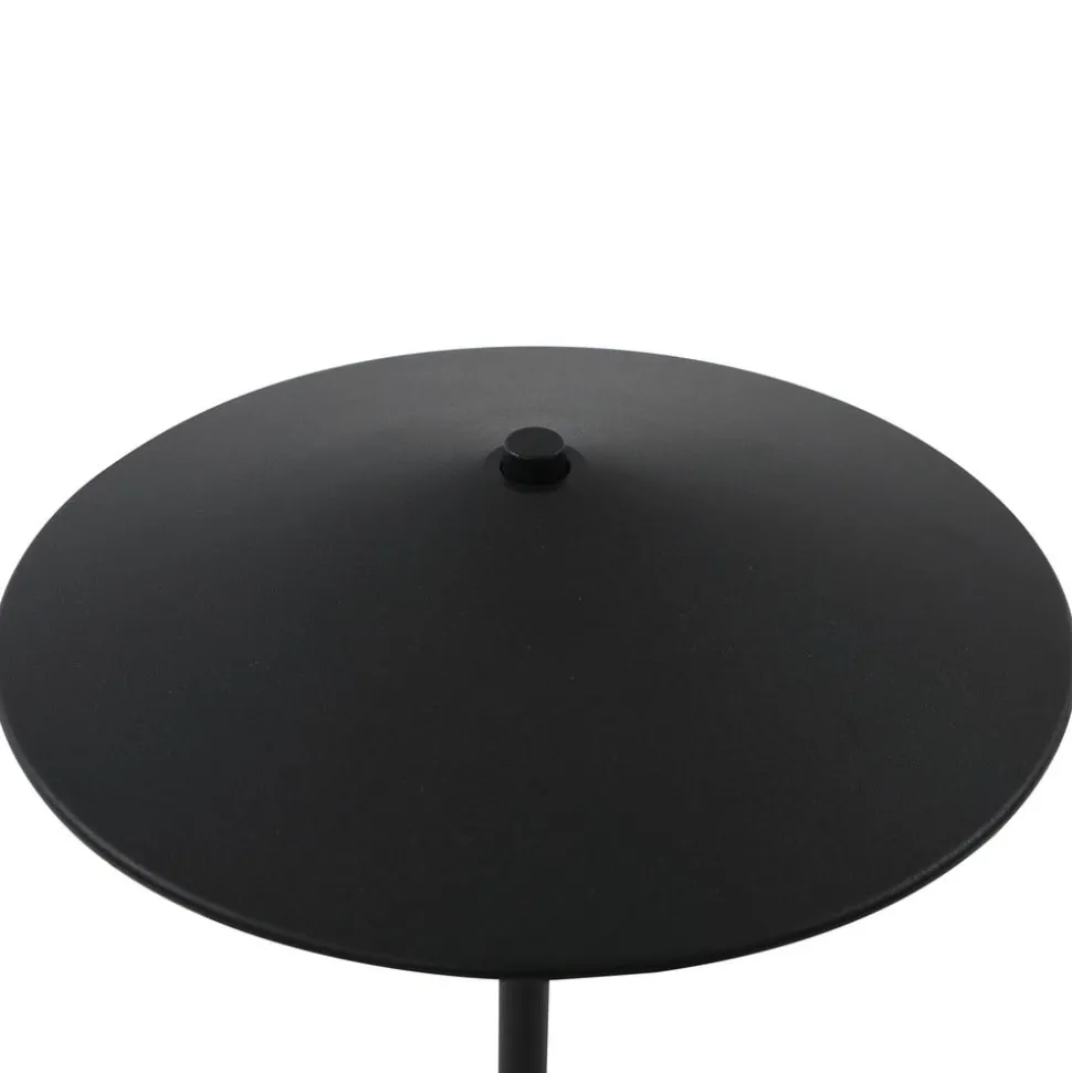 Lindby LED oplaadbare tafellamp Ayva, zwart, aluminium, IP44