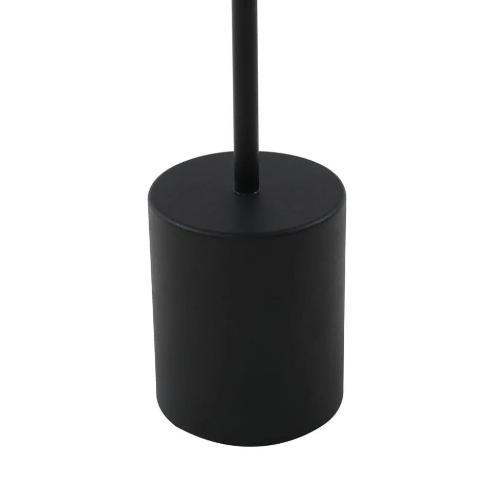 Lindby LED oplaadbare tafellamp Ayva, zwart, aluminium, IP44