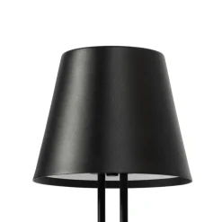 Lindby LED oplaadbare tafellamp Janea TWIN, zwart, metaal