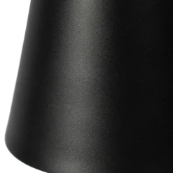 Lindby LED oplaadbare tafellamp Janea TWIN, zwart, metaal