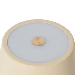 Lindby LED oplaadbare tafellamp Janea TWIN, beige, metaal