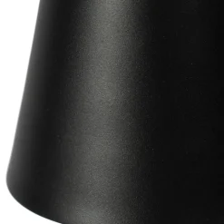 Lindby LED oplaadbare tafellamp Janea CROSS, zwart, metaal