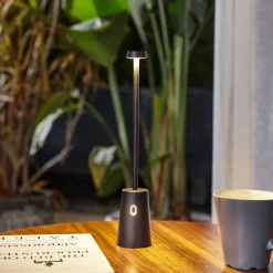 Lindby LED oplaadbare tafellamp Noelani, hoogte 30 cm, IP44, dimbaar