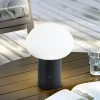 Lindby LED oplaadbare tafellamp Zelie, zwart, aluminium, IP44